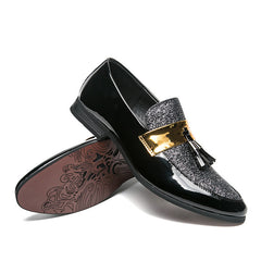 HOTLIST CART  Hairstylist Male Shoe Club Pointed Tassel  Foot Pedals Small Leather Shoes