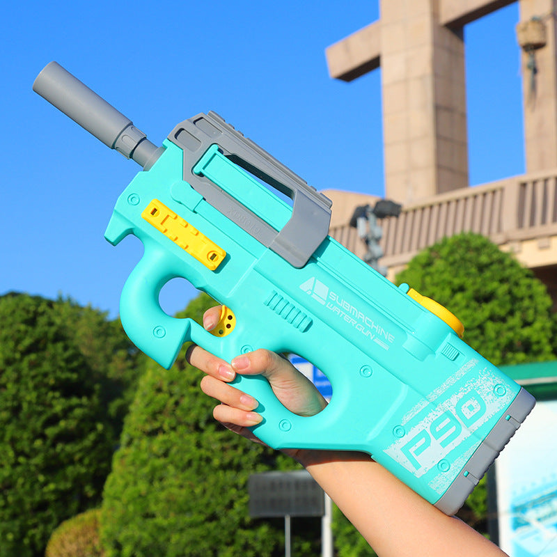 HOTLIST CART New P90 Electric Water Gun High-Tech Kids Toys Outdoor Beach Pool Large Capacity Summer Gel Blasting Water Gun For Adults