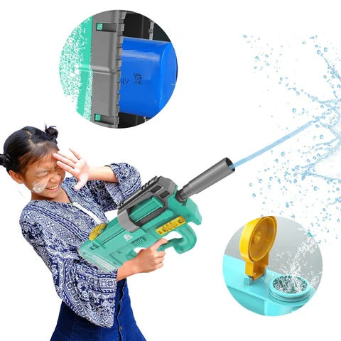 HOTLIST CART New P90 Electric Water Gun High-Tech Kids Toys Outdoor Beach Pool Large Capacity Summer Gel Blasting Water Gun For Adults