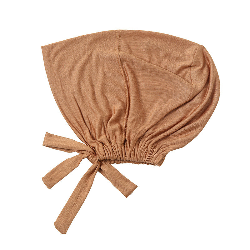 New Elastic Elastic Lace-up Ethnic Headscarf Chemotherapy Base Hat