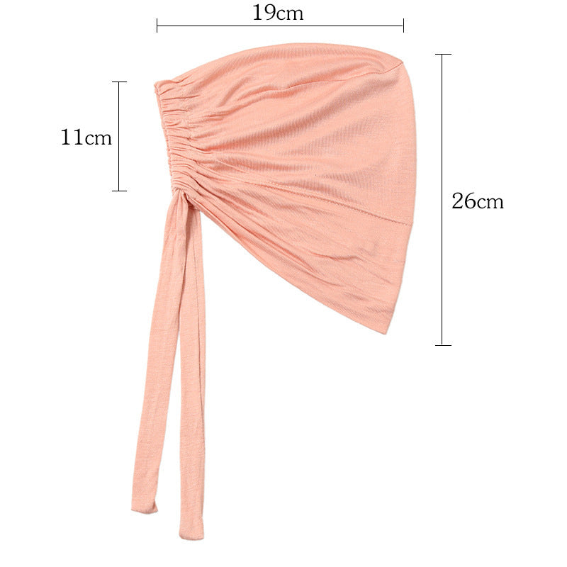 New Elastic Elastic Lace-up Ethnic Headscarf Chemotherapy Base Hat