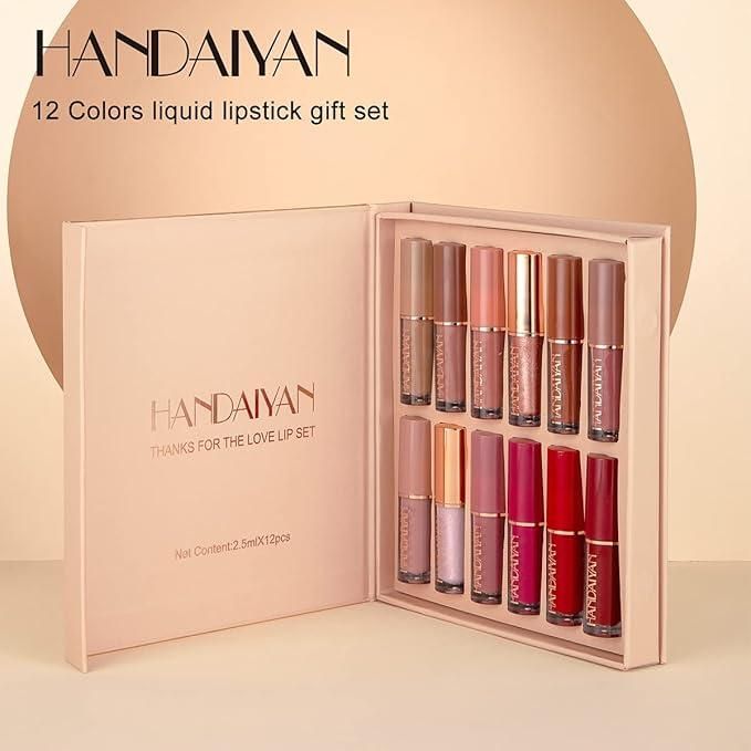 HOTLIST CART Velvet Matte Liquid Lipstick Set 12Pcs