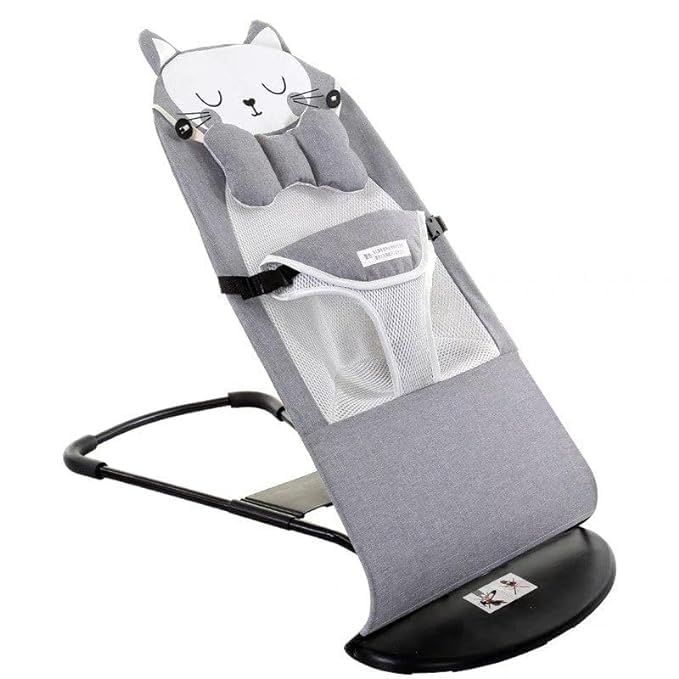 HOTLIST CART Comfort Natural Baby Bouncer Rocking Chair - Foldable and Reclining with Music