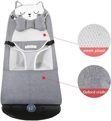 HOTLIST CART Comfort Natural Baby Bouncer Rocking Chair - Foldable and Reclining with Music