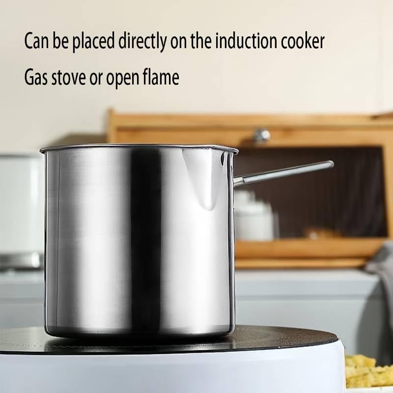 HOTLIST CART Deep Frying Pot with Strainer Basket,1200ml Stainless Steel Pan with Handle