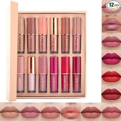 HOTLIST CART Velvet Matte Liquid Lipstick Set 12Pcs