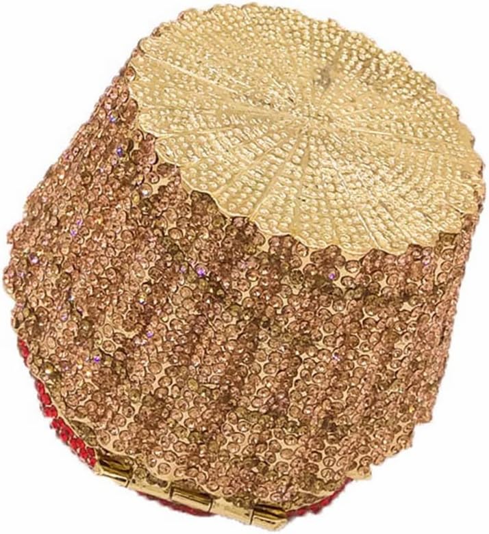 HOTLIST CART Women Mini Cupcake Clutch Evening Bags Crystal Wedding Purse Handbag Bridal Party Diamond Minaudiere Bag