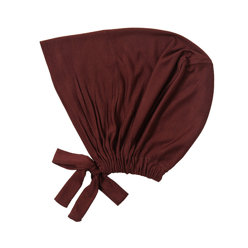 New Elastic Elastic Lace-up Ethnic Headscarf Chemotherapy Base Hat