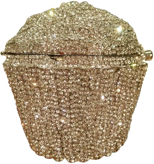 HOTLIST CART Women Mini Cupcake Clutch Evening Bags Crystal Wedding Purse Handbag Bridal Party Diamond Minaudiere Bag