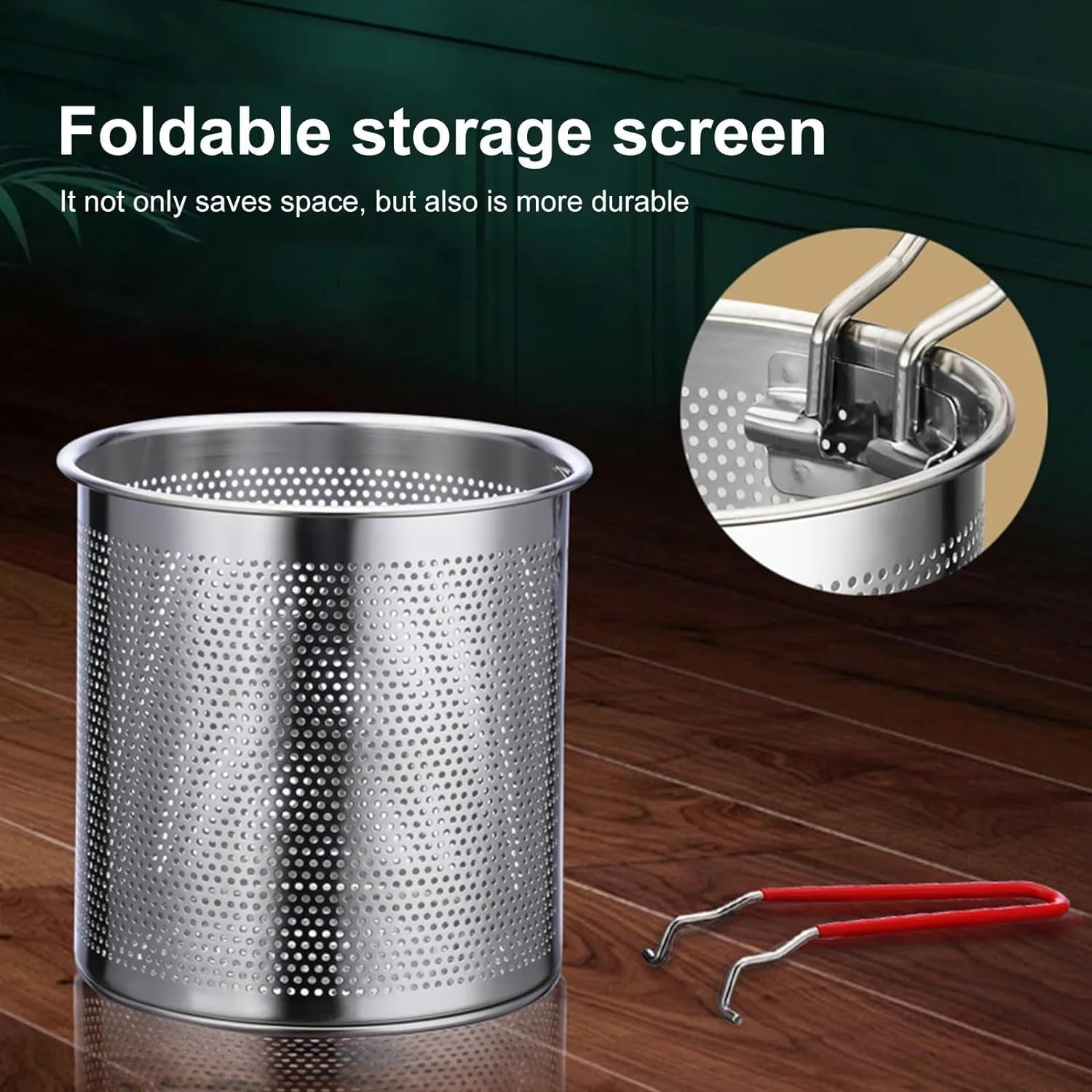 HOTLIST CART Deep Frying Pot with Strainer Basket,1200ml Stainless Steel Pan with Handle