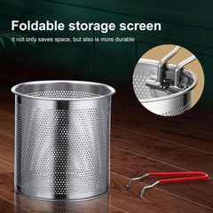 HOTLIST CART Deep Frying Pot with Strainer Basket,1200ml Stainless Steel Pan with Handle