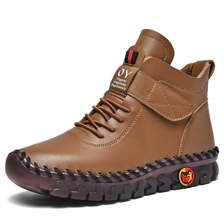 LUXE CHIC Women Snow Boots Winter Warm Lace Up Plush Ankle Boots With Sewing Thread Design New Waterproof Non-slip Platform Cozy Shoes