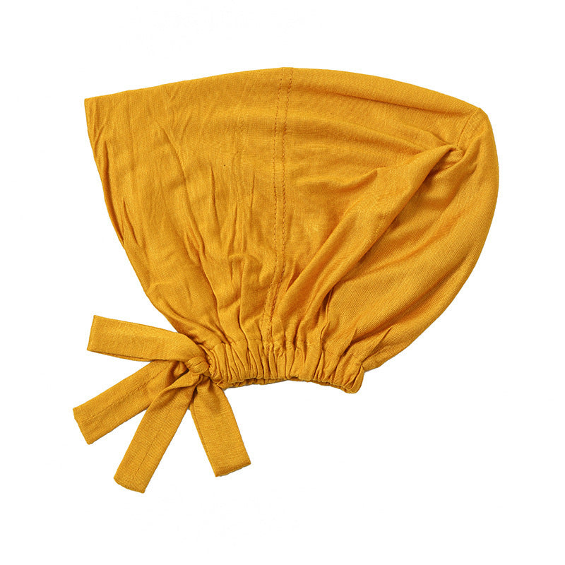 New Elastic Elastic Lace-up Ethnic Headscarf Chemotherapy Base Hat