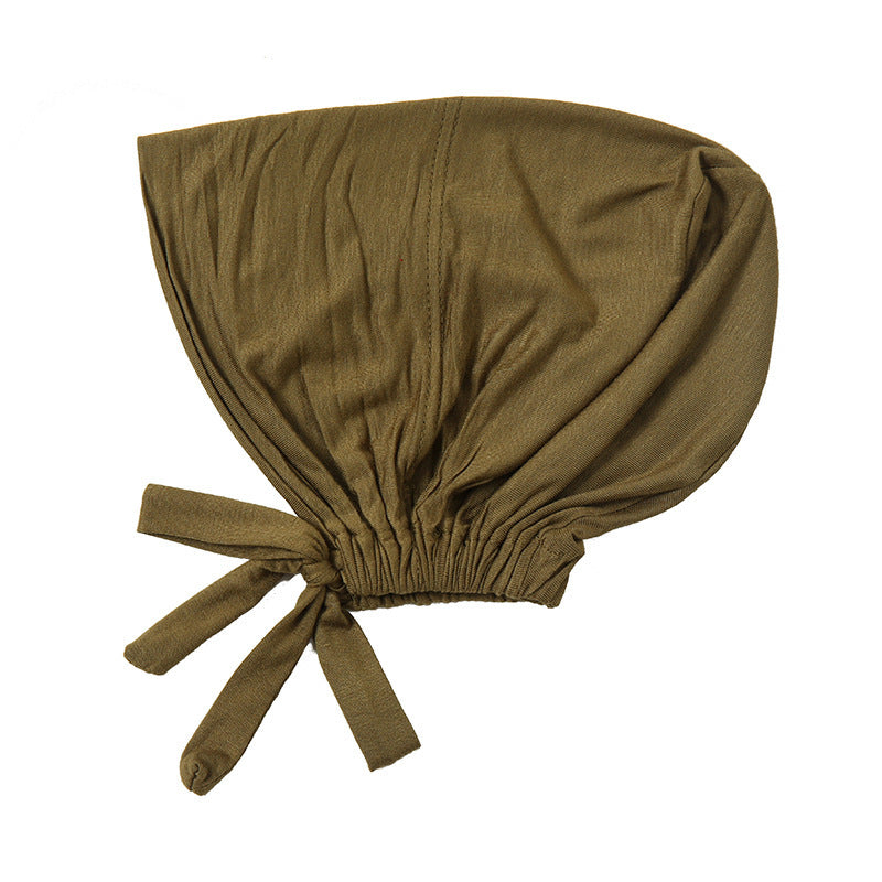 New Elastic Elastic Lace-up Ethnic Headscarf Chemotherapy Base Hat