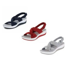 LUXE CHIC Women's Simple Fish Mouth Sponge Cake Sole Amazon Roman Sandals