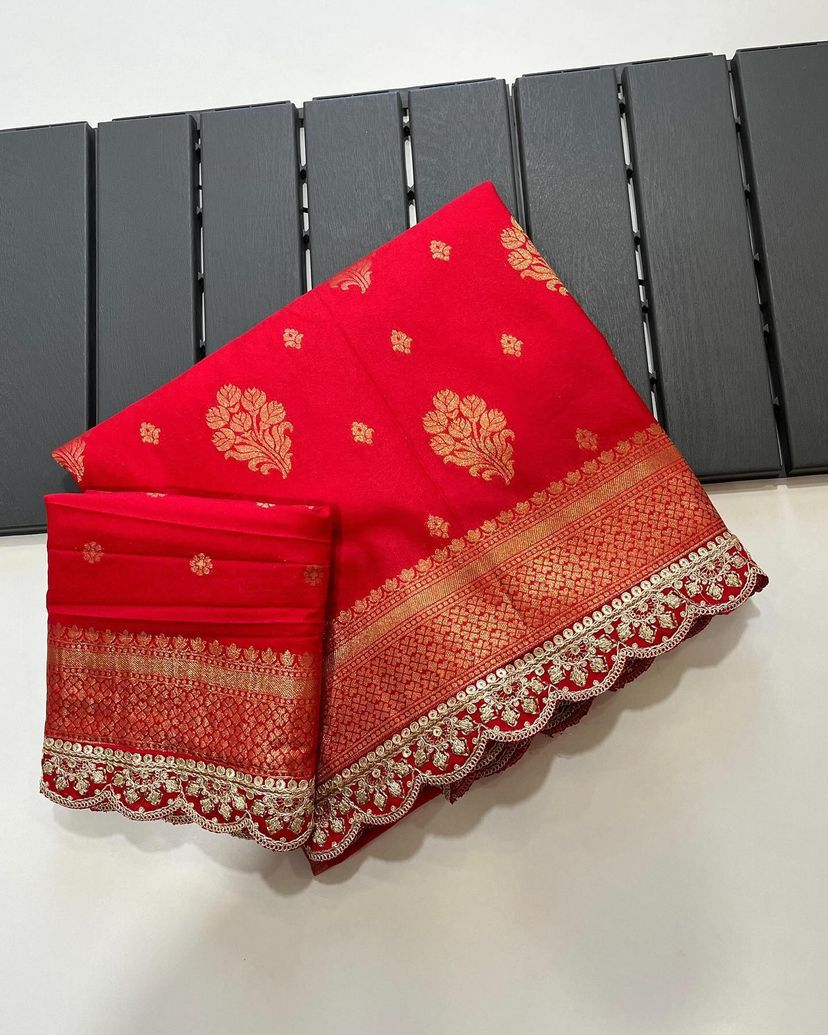 LUXE CHIC Dashehra Banarasi khadi  sarees