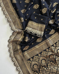 LUXE CHIC Dashehra Banarasi khadi  sarees