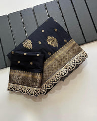 LUXE CHIC Dashehra Banarasi khadi  sarees