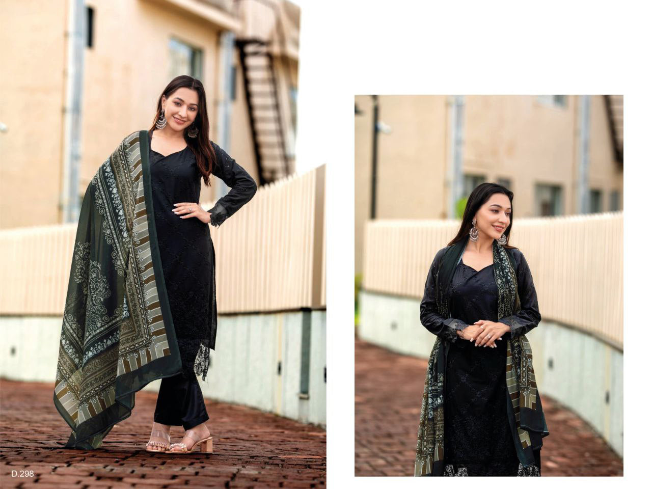 LUXE CHIC CAMBRIC EMBROIDERY KURTA SET