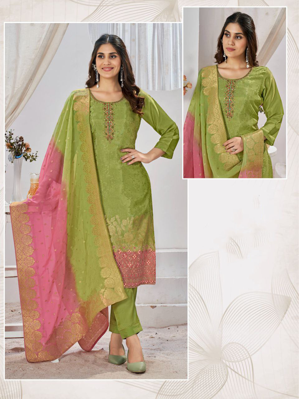LUXE CHIC Pure Simmer Silk kurta set